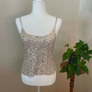 Intimately Free People Sequin Camisole in Gold, Size S/P
